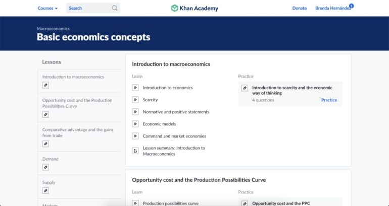 Curso en Khan Academy