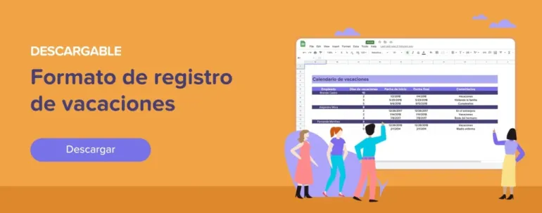 Descargar formato de registro de vacaciones
