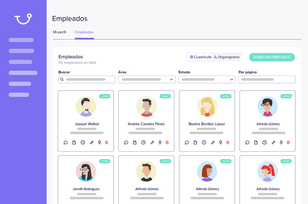 Ver el directorio de empleados