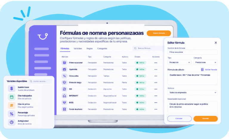 Fórmulas de nómina personalizadas