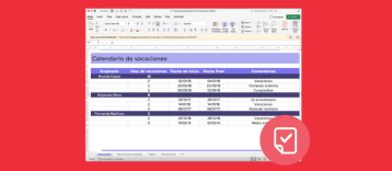 formato de calendario de vacaciones