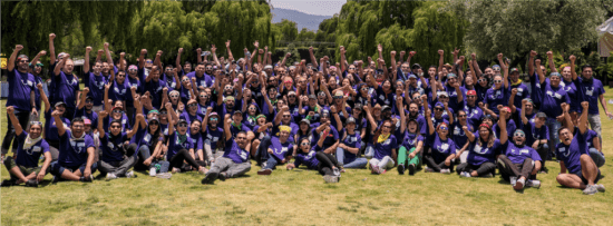 Equipo de Runa en evento deportivo
