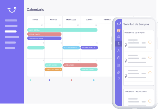 Calendario y solicitud de tiempos en plataforma Runa