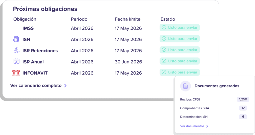 Cumplimiento integrado en tu nómina