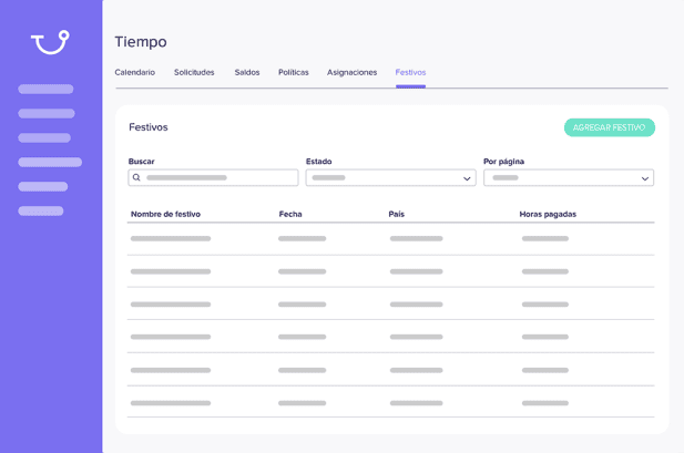 Activar feriados requeridos por ley