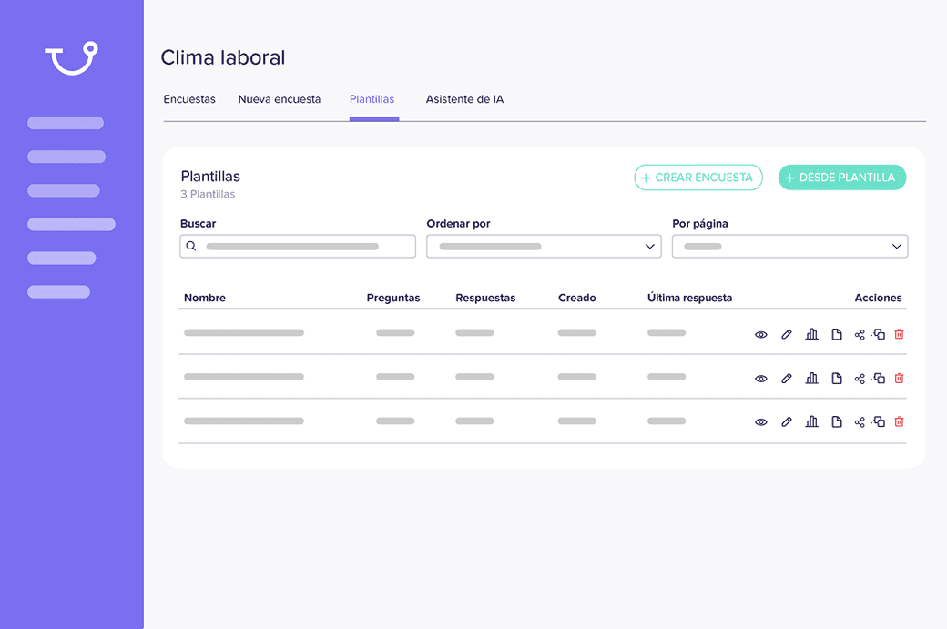 Plantillas de encuestas para usuarios