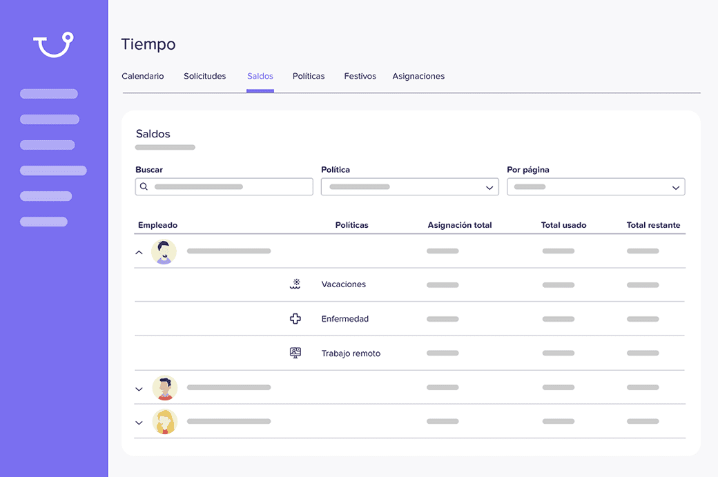 Visualizar la balanza de tiempos