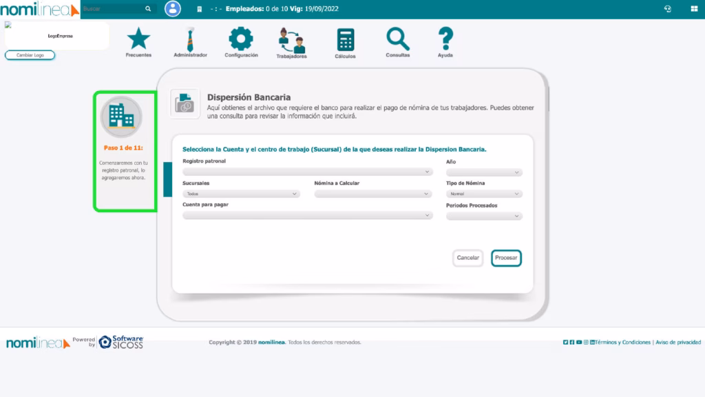 dispersion bancaria nomilinea